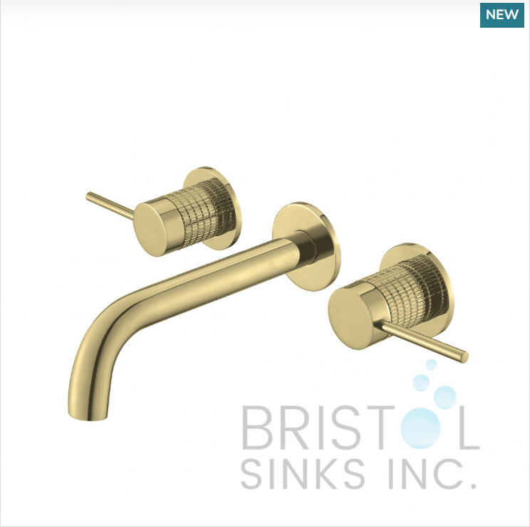 RAVENNA WALL-MOUNT BATHROOM FAUCET-GOLD