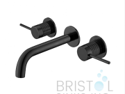 RAVENNA WALL-MOUNT BATHROOM FAUCET-MATTE BLACK