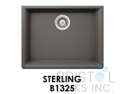 B1325 THE ADOUR GRANITE SINGLE UNDERMOUNT BOWL KITCHEN SINK-STERLING GREY