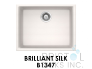 B1347 THE ADOUR GRANITE SINGLE UNDERMOUNT BOWL KITCHEN SINK-BRILLIANT SILK WHITE