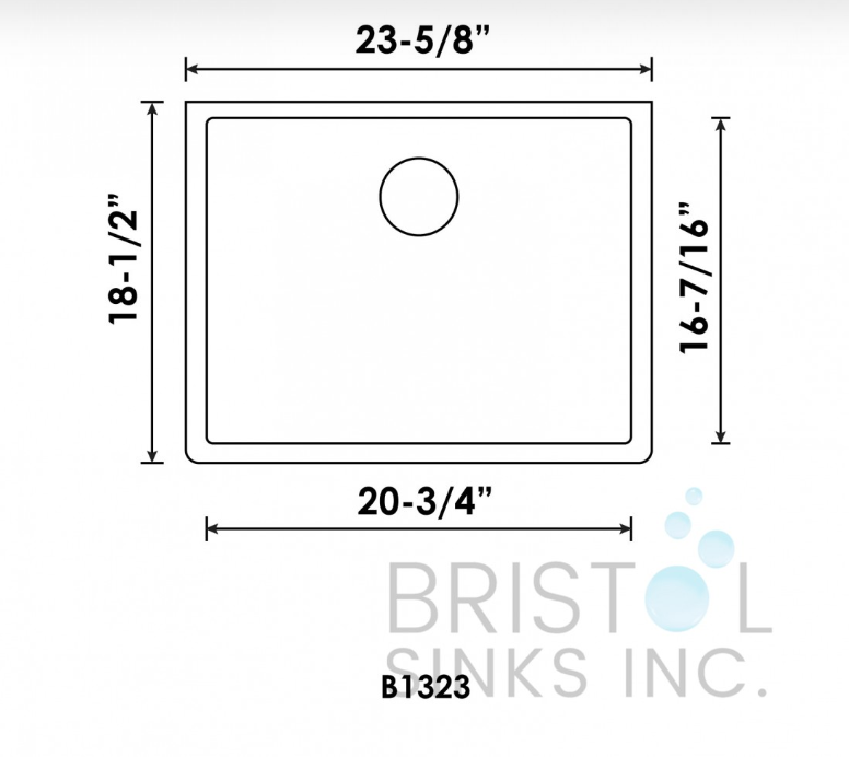 B1323 THE ADOUR GRANITE SINGLE UNDERMOUNT BOWL KITCHEN SINK-TUXEDO BLACK - Image 2
