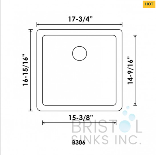B308 VIRTUO GRANITE SINGLE UNDERMOUNT BOWL BAR/PREP/KITCHEN SINK- SLATE GREY - Image 2