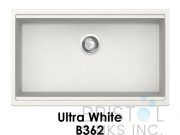 B362-VIRTUO GRANITE WORKSTATION SINGLE BOWL SINK-ULTRA WHITE