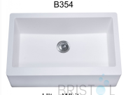 B354 VIRTUO GRANITE FARMHOUSE/APRON SINGLE BOWL KITCHEN SINK-ULTRA WHITE