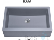 B356 VIRTUO GRANITE FARMHOUSE/APRON SINGLE BOWL KITCHEN SINK-SLATE GREY