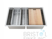 B1860 DOUBLE BOWL WORKSTATION SINK
